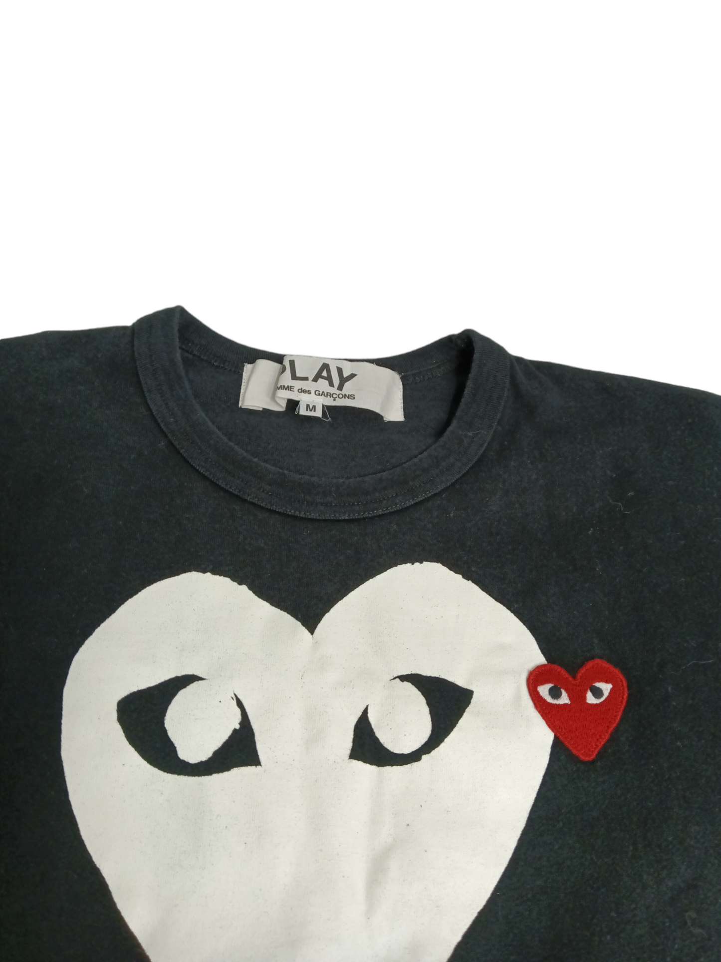 PLAY COMME DES GARCONS MENS BLACK T-SHIRT AZ-T116 SIZE M RANK(B)