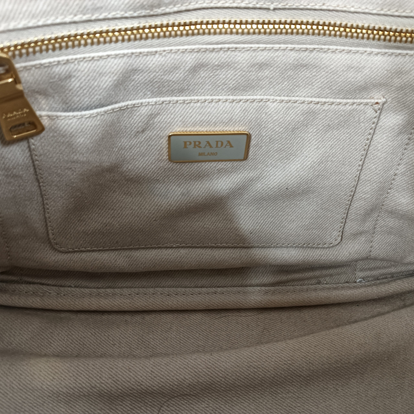 PRADA Handbag B1877B Beige