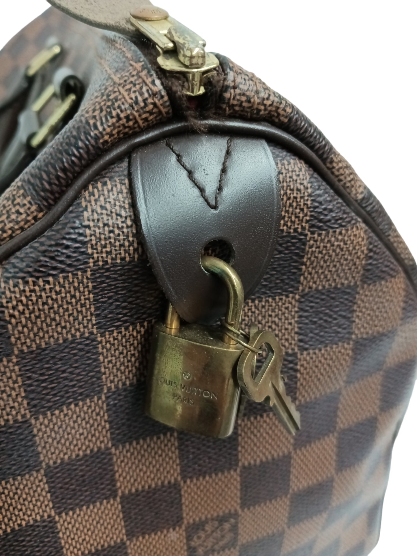 LOUIS VUITTON HANDBAG DAMIER BROWN N41531 TR2102 RANK (B) DAMAGE