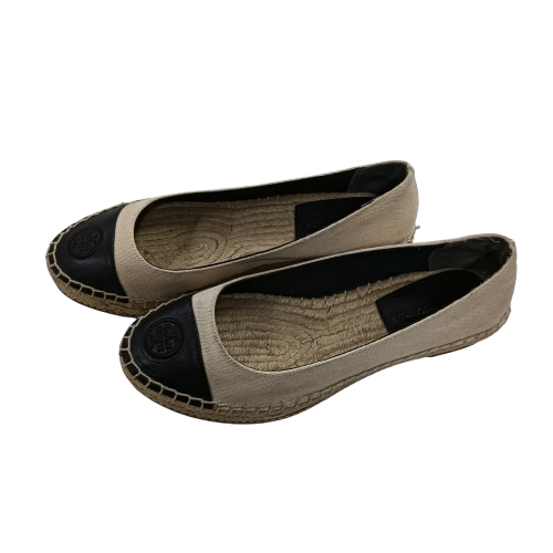 TORY BURCH Espadrille 6 1/2 Beige/Black **Damage
