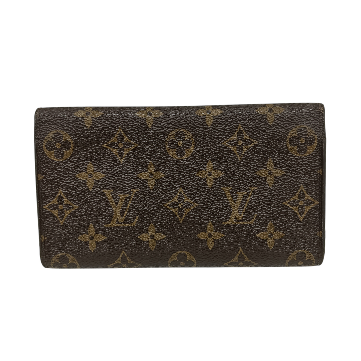 LOUIS VUITTON Long Wallet M61734 Rank C Brown TH0966 *Sticky*