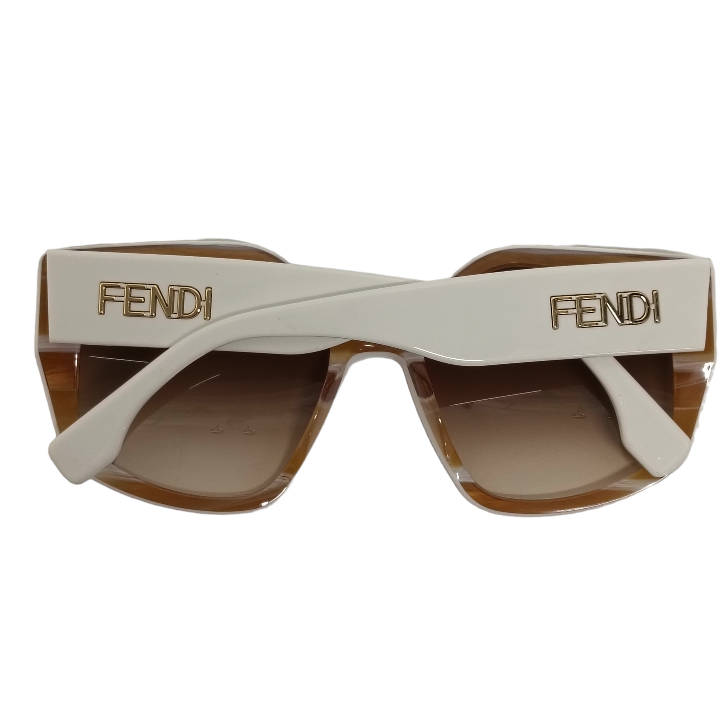 FENDI Marble Effect Sunglasses FE400171 White/Beige