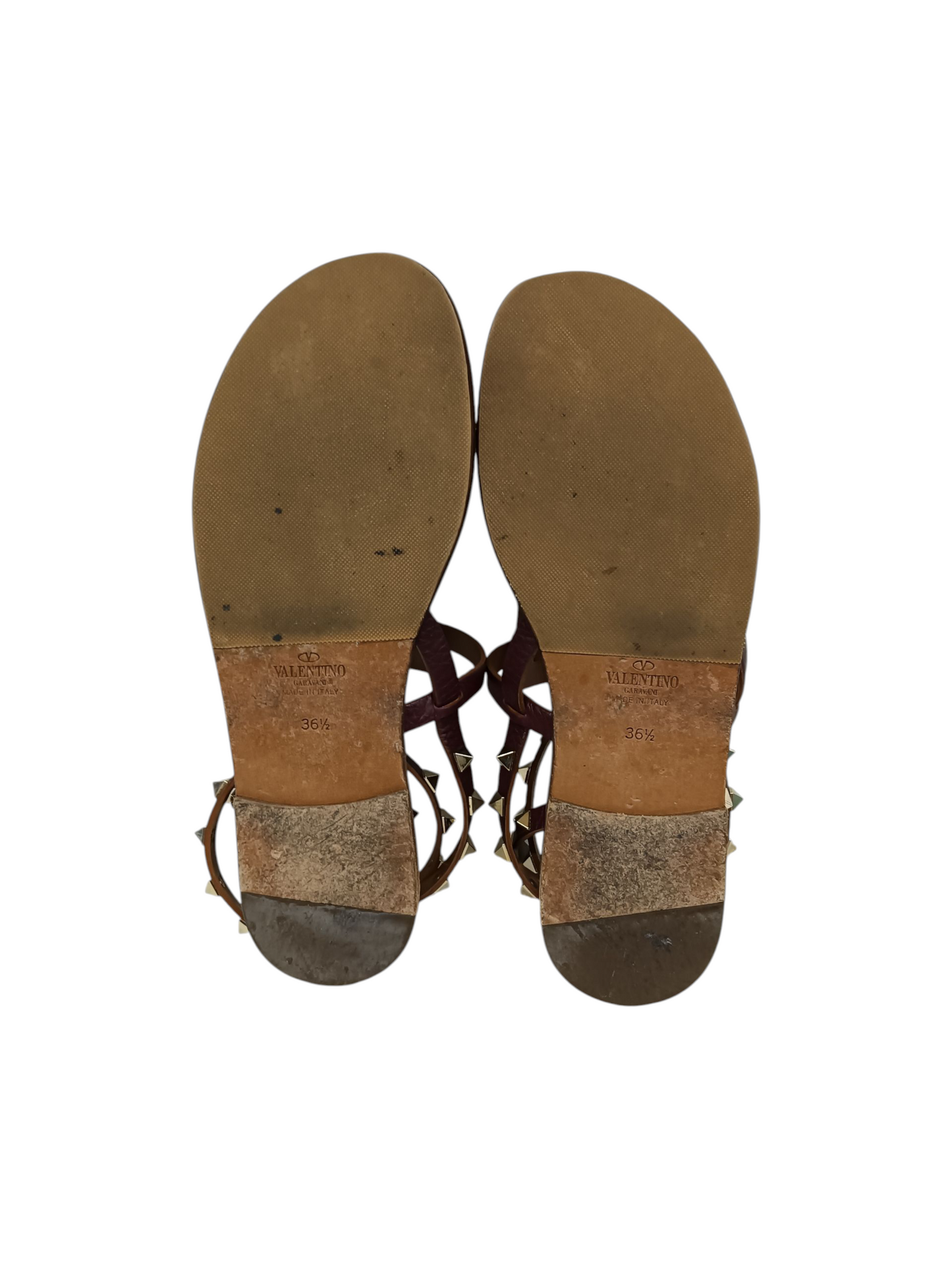 VALENTINO Sandal Size 36.5 GWS00534 Lady's Burgundy/Brown
