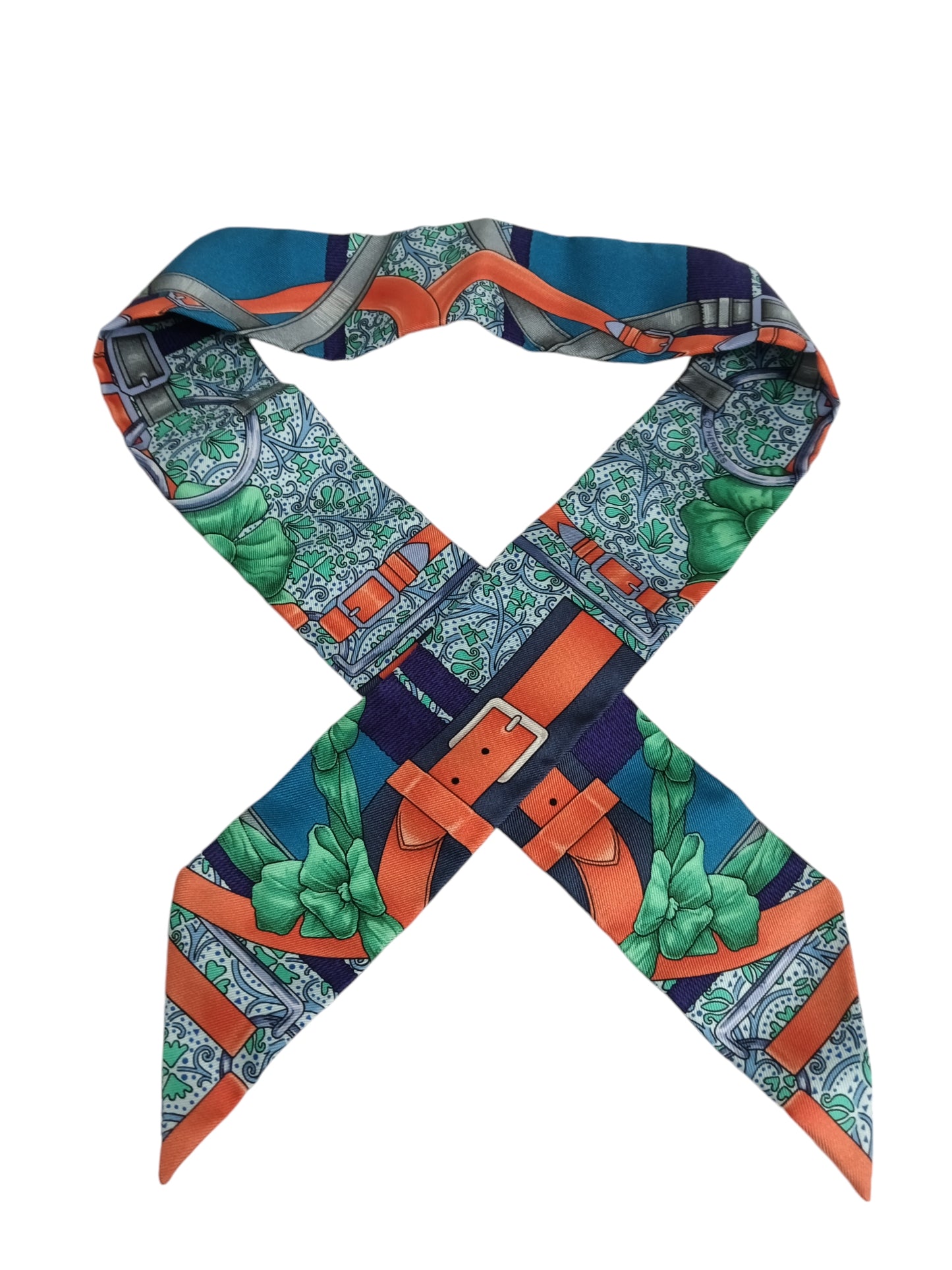 HERMES SCARF TWILLY BLUE