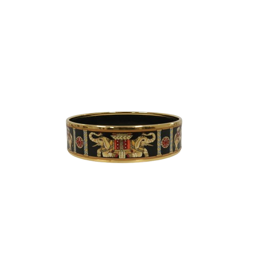 HERMES Enamal Multi Color Bangle Torana Elephant
