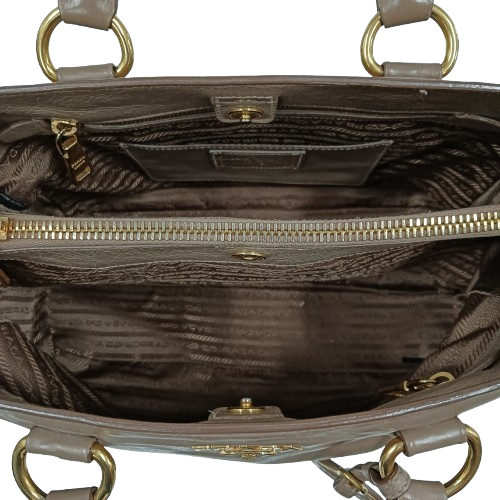 2WAY Bag PRADA VITELLO SHINE BN2533 Beige **Scratch