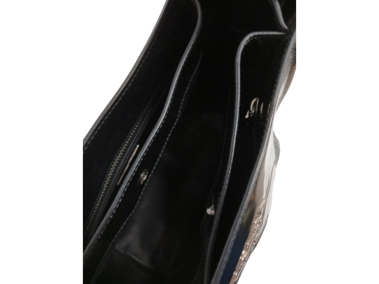 PRADA 2WAY BAG BLACK/W HITE