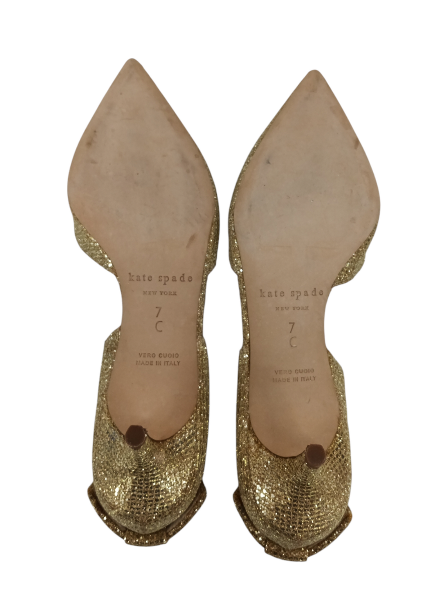 KATE SPADE PUMPS 7C Lady's gold Rank (B)