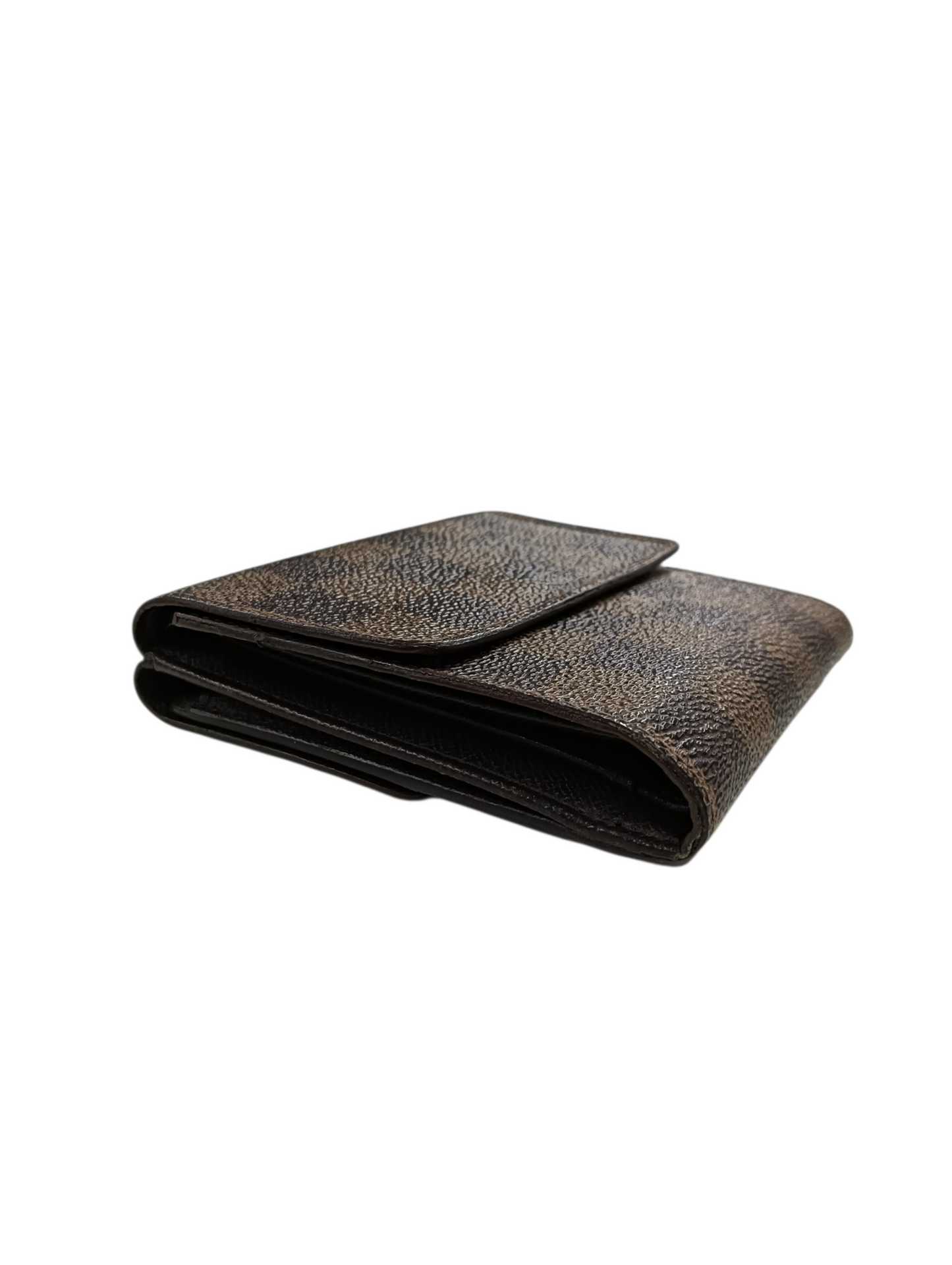 LOUIS VUITTON Wallet Damier N61652 Brown Stain/Damage SP0949