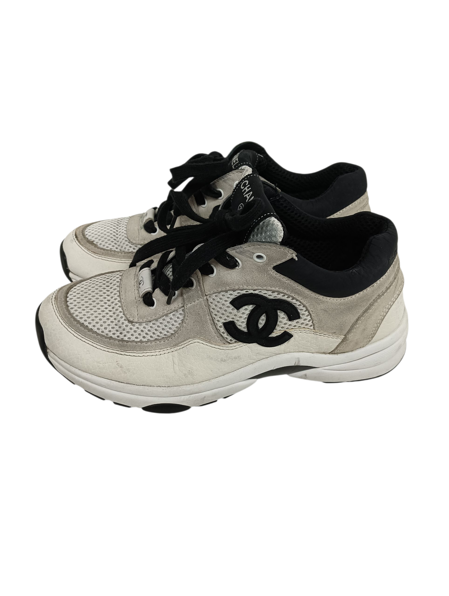CHANEL Sneaker Size 36.5 G38299 Lady's White/Black
