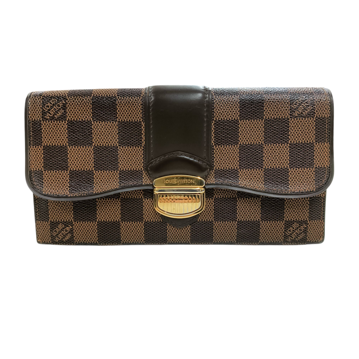 LOUIS VUITTON Wallet Damier Ebene Sistina CA3069 N61747 Brown