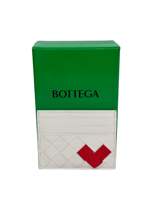 BOTTEGA VENETA Card Case A00600575Q White/Red MiniHeart