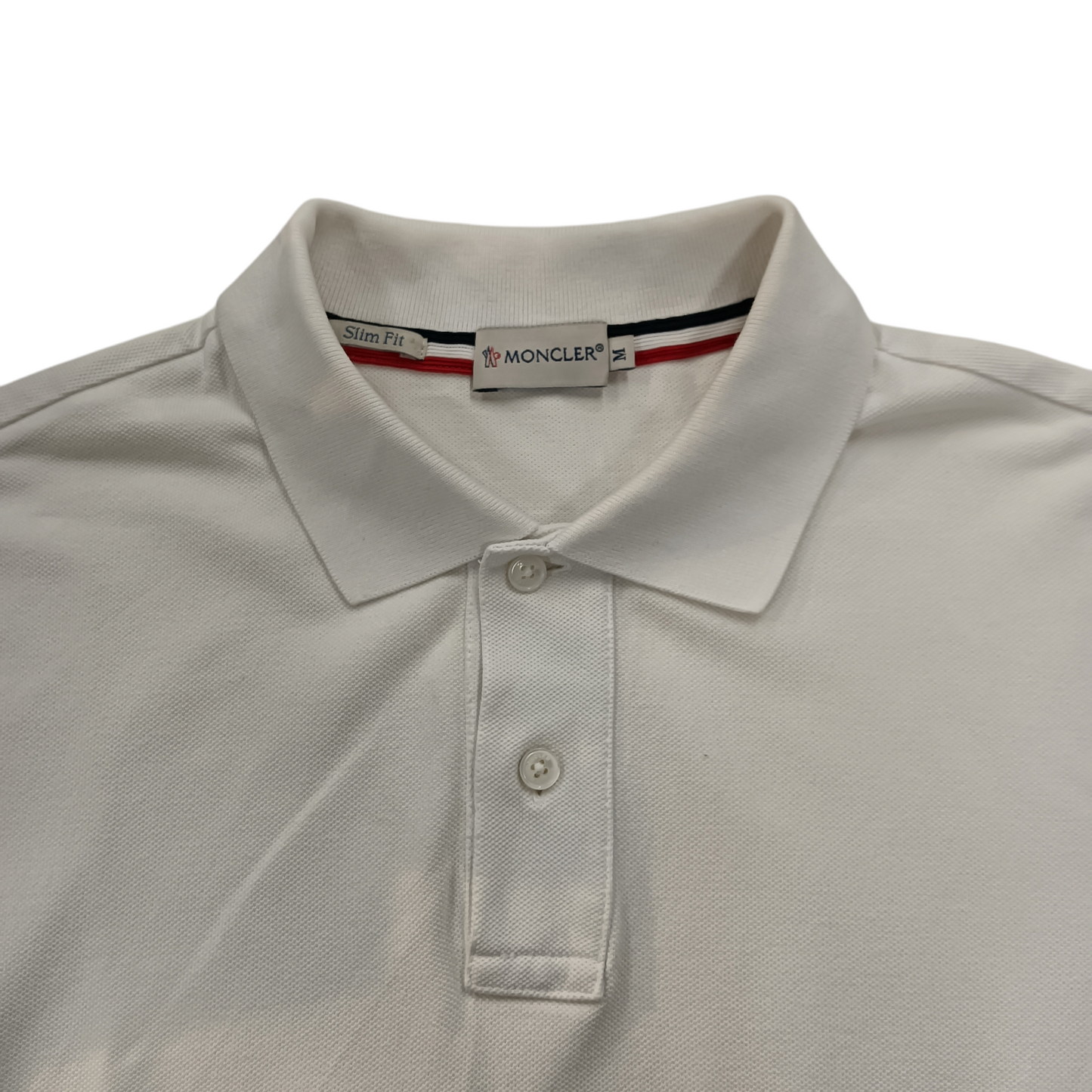 MONCLER Polo Shirt Size M Men White 111-091-83252-00