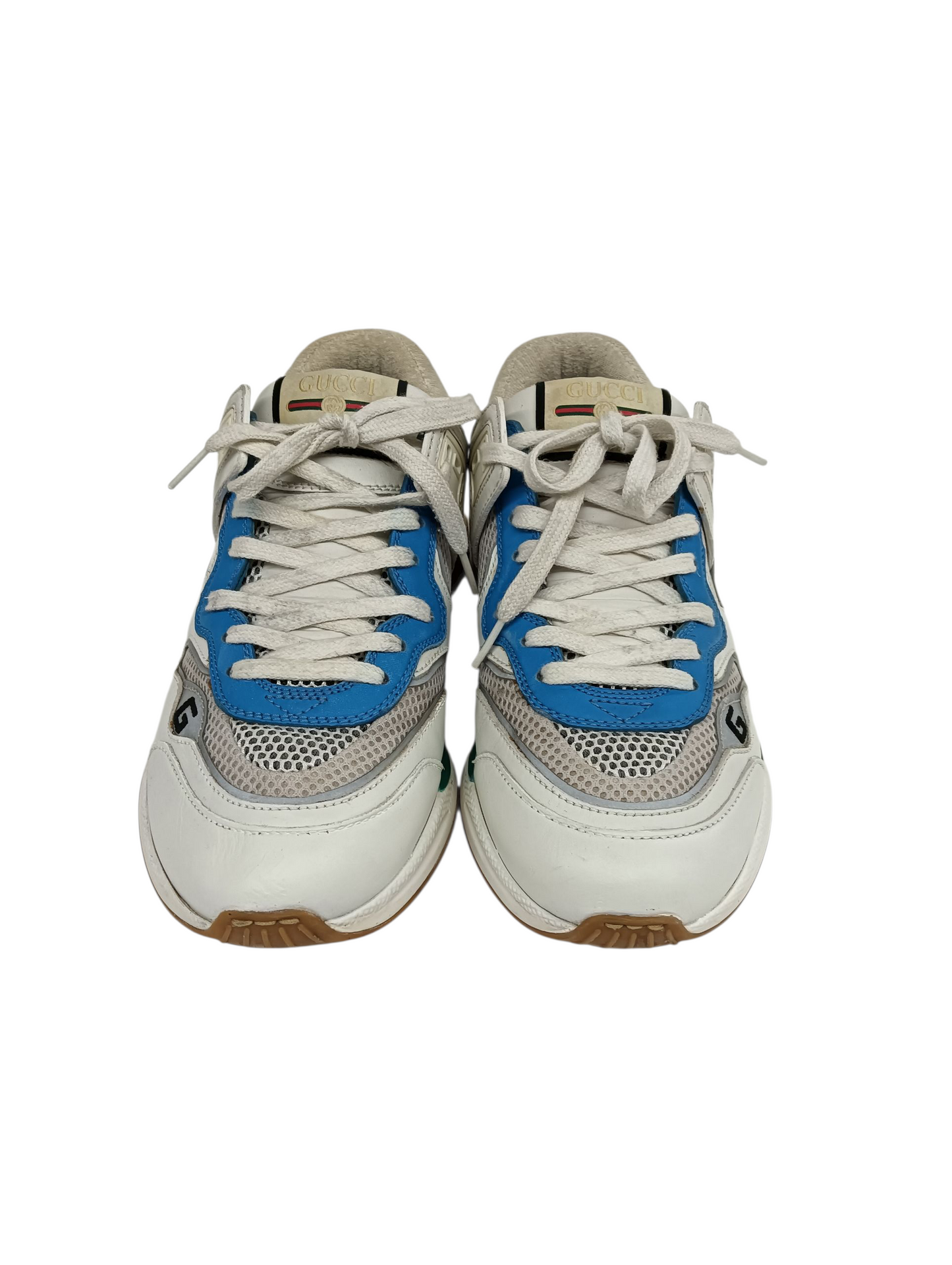 GUCCI Sneaker Size 6 Mens 592345 White/Sky Blue