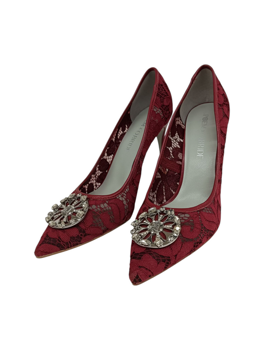 POEM X OBRIDE Pumps Size 41 Lady's Red Midnight Heels
