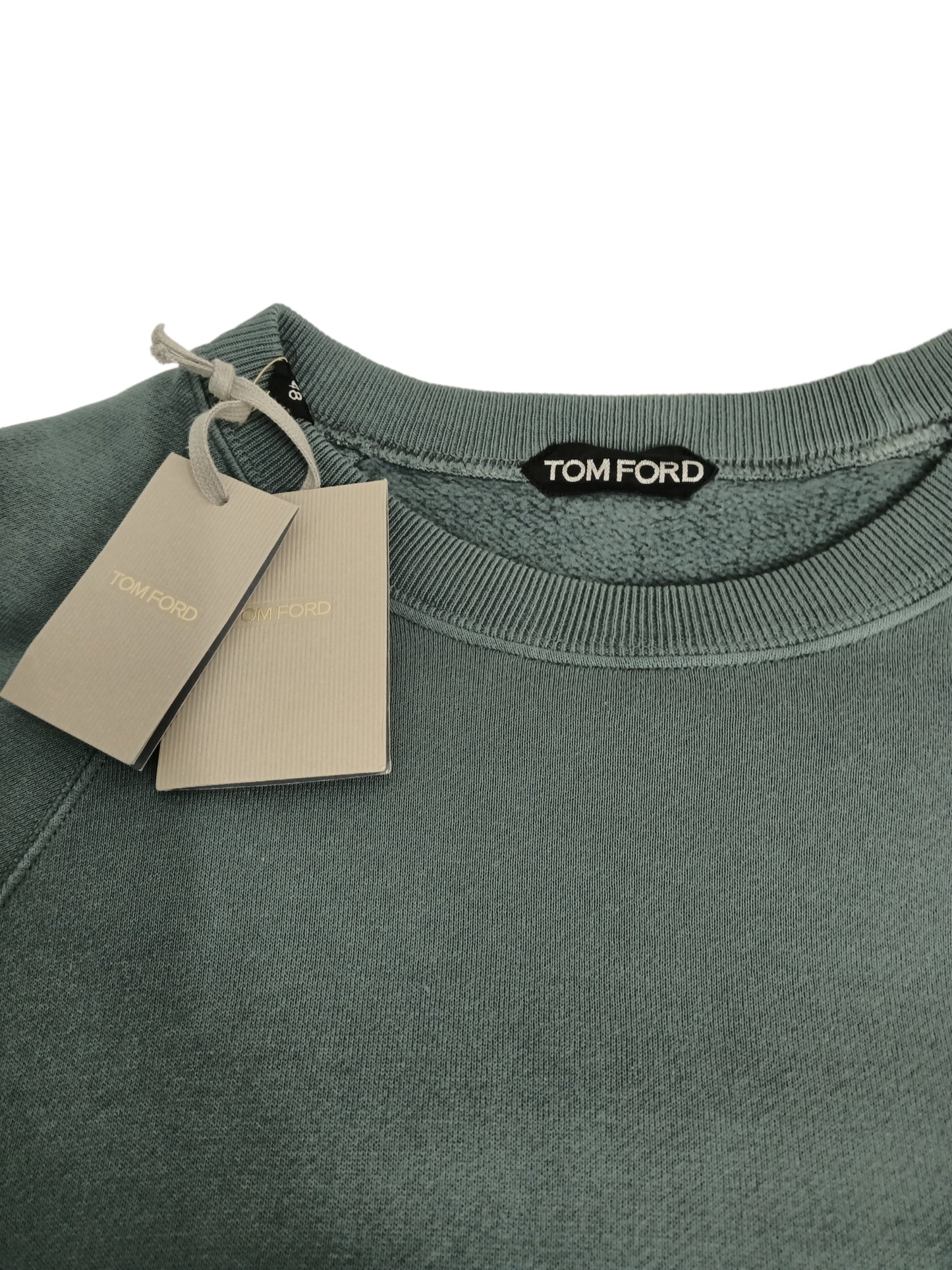 TOM FORD SWEAT SHIRT 48 MENS GRAY BW265 TFJ985 GARMENT DYED CREW NECK SWEATSHIRT