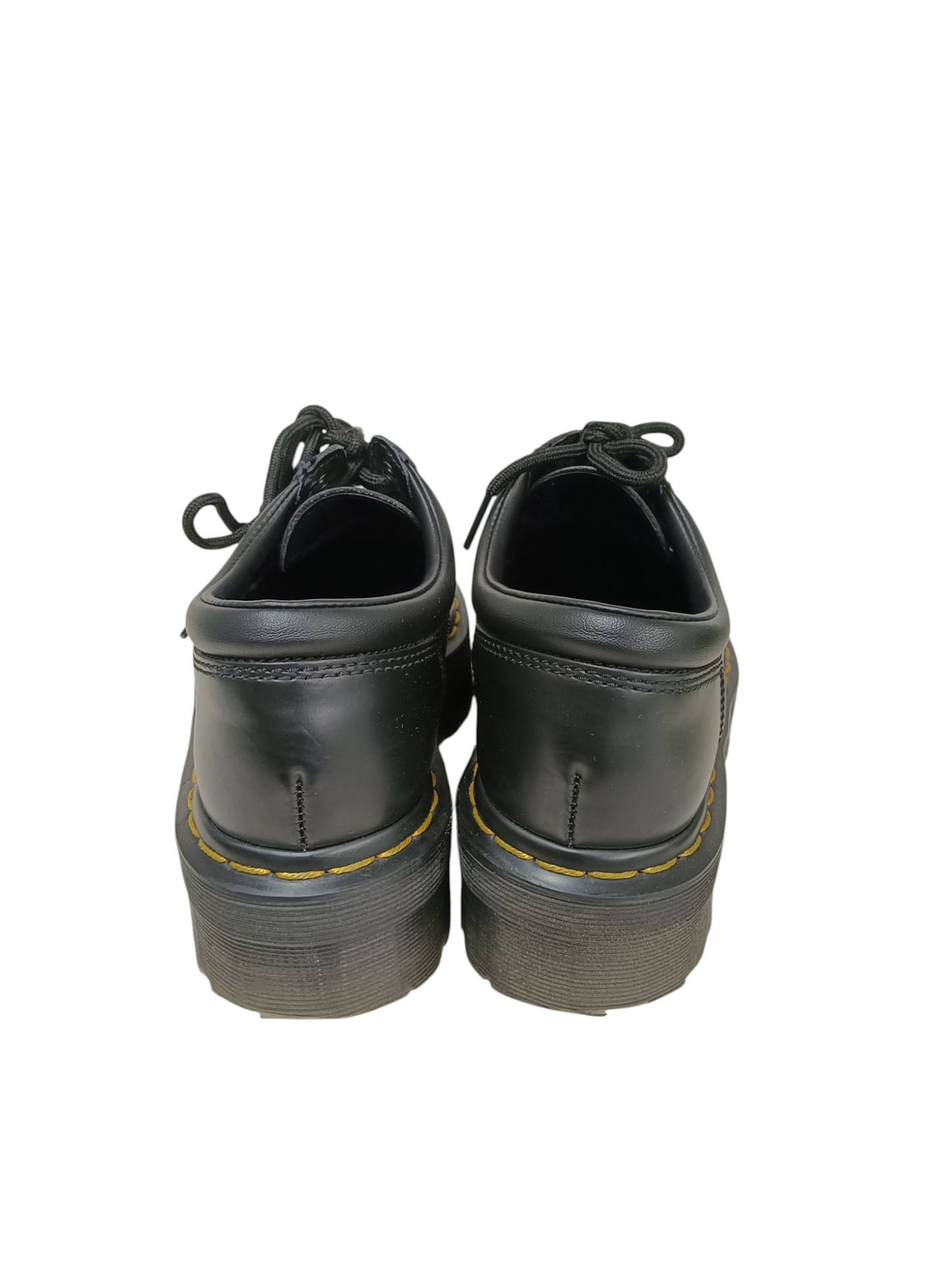 Dr.Martens Leather Platform Shoes Size 38 cm Lady's Black 24690001