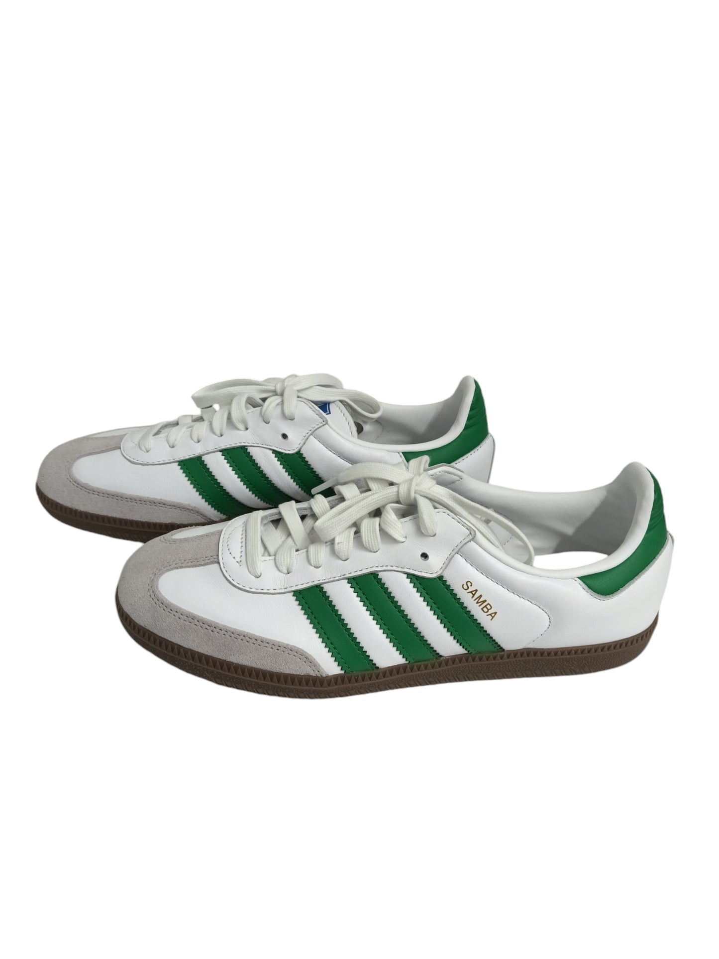 ADIDAS SNEAKERS MENS WHITE/GREEN SAMBA OG IG1024 SIZE 7.5 US RANK(A)