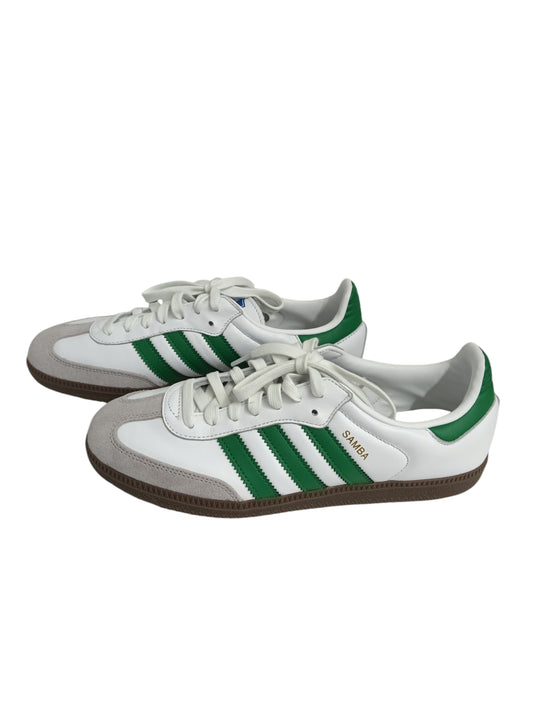 ADIDAS SNEAKERS MENS WHITE/GREEN SAMBA OG IG1024 SIZE 7.5 US RANK(A)