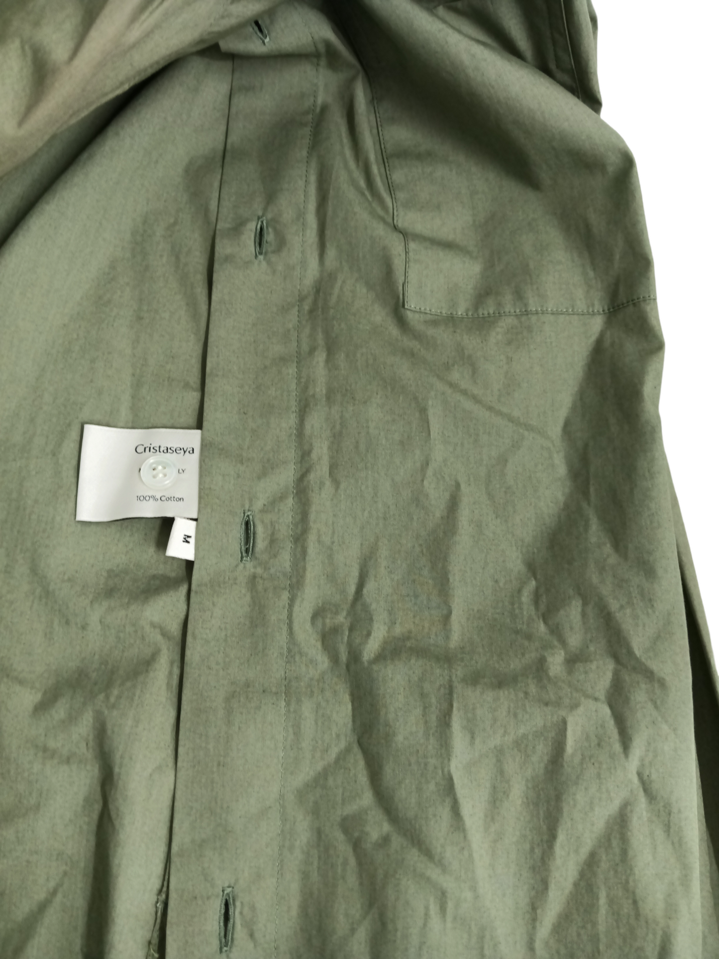 CRISTASEYA OLIVE COTTON SIZE M