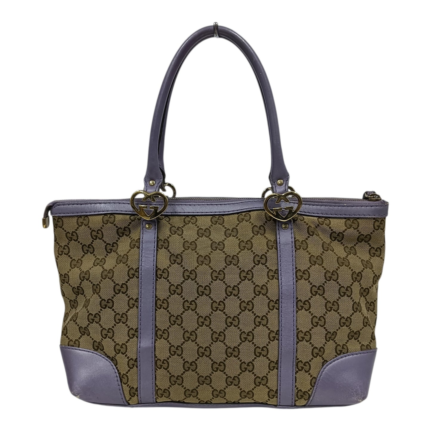 GUCCI Handbag 257069 Purple/Brown **Stain/Damage