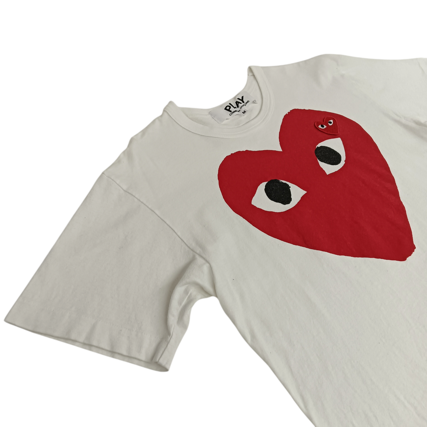 PLAY COMME DES GARCONS T-shirt SIZE M Lady's White ZA-T026