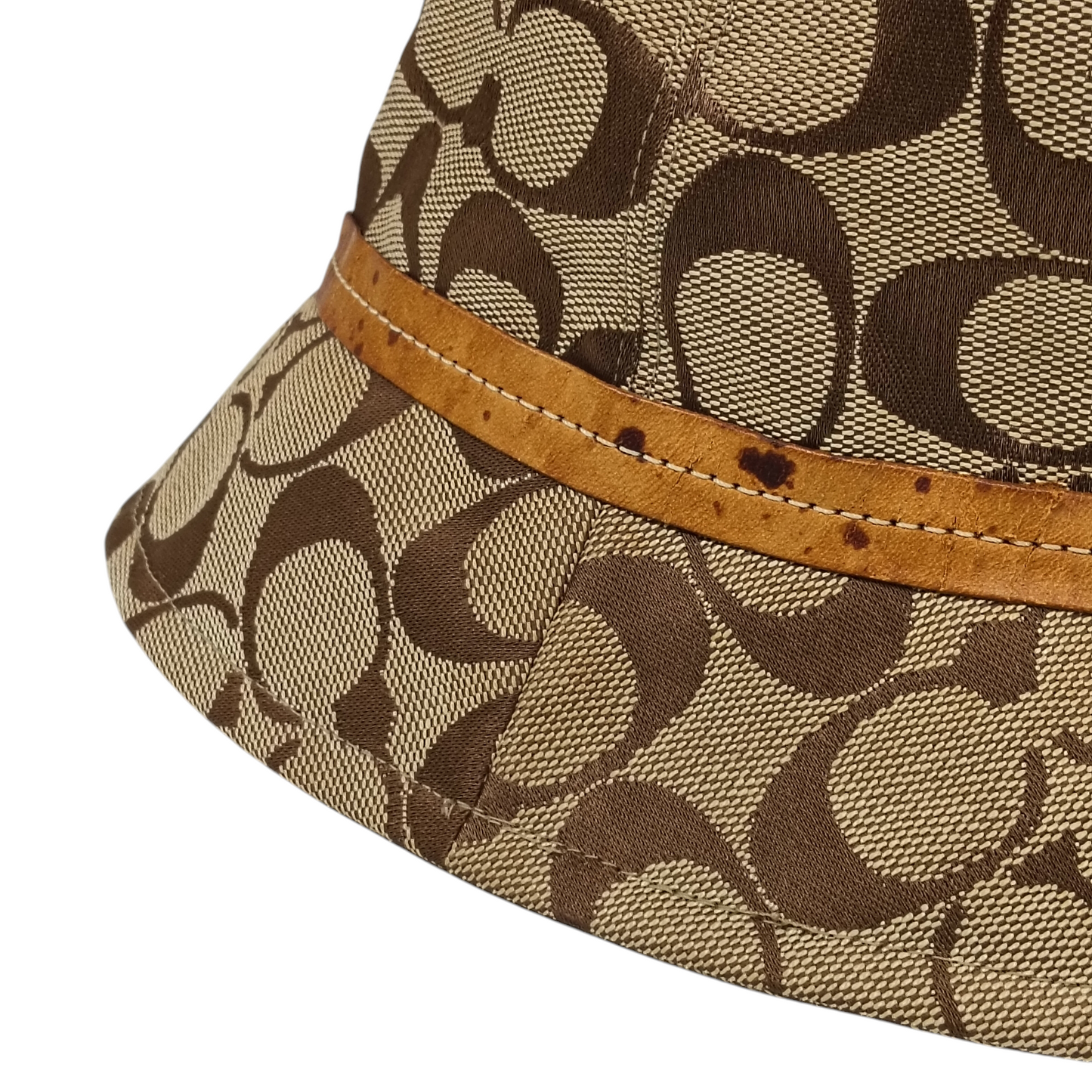 COACH Hat CB707 Brown Rank C Stain