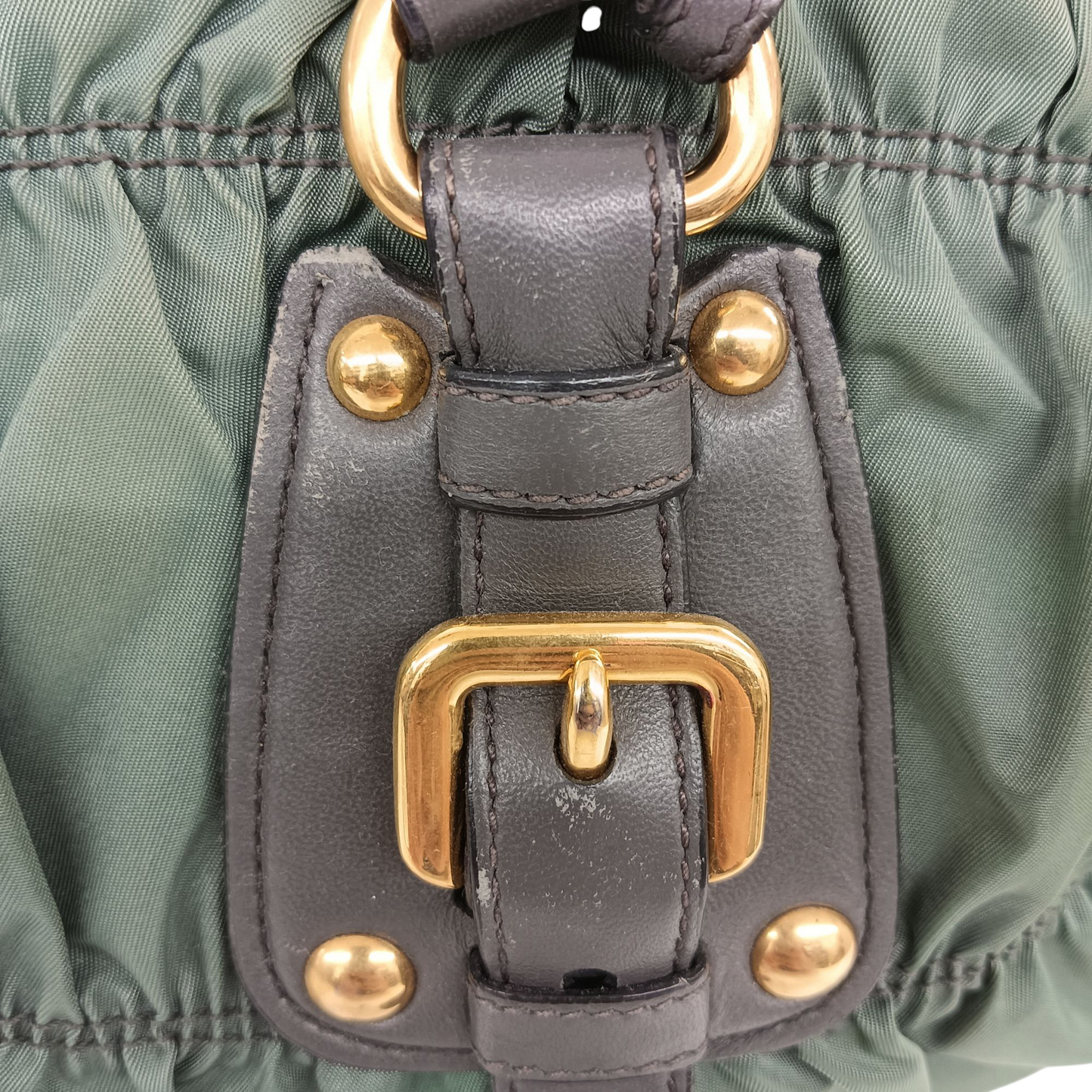 PRADA 2Way Bag Green 165 Without Starp