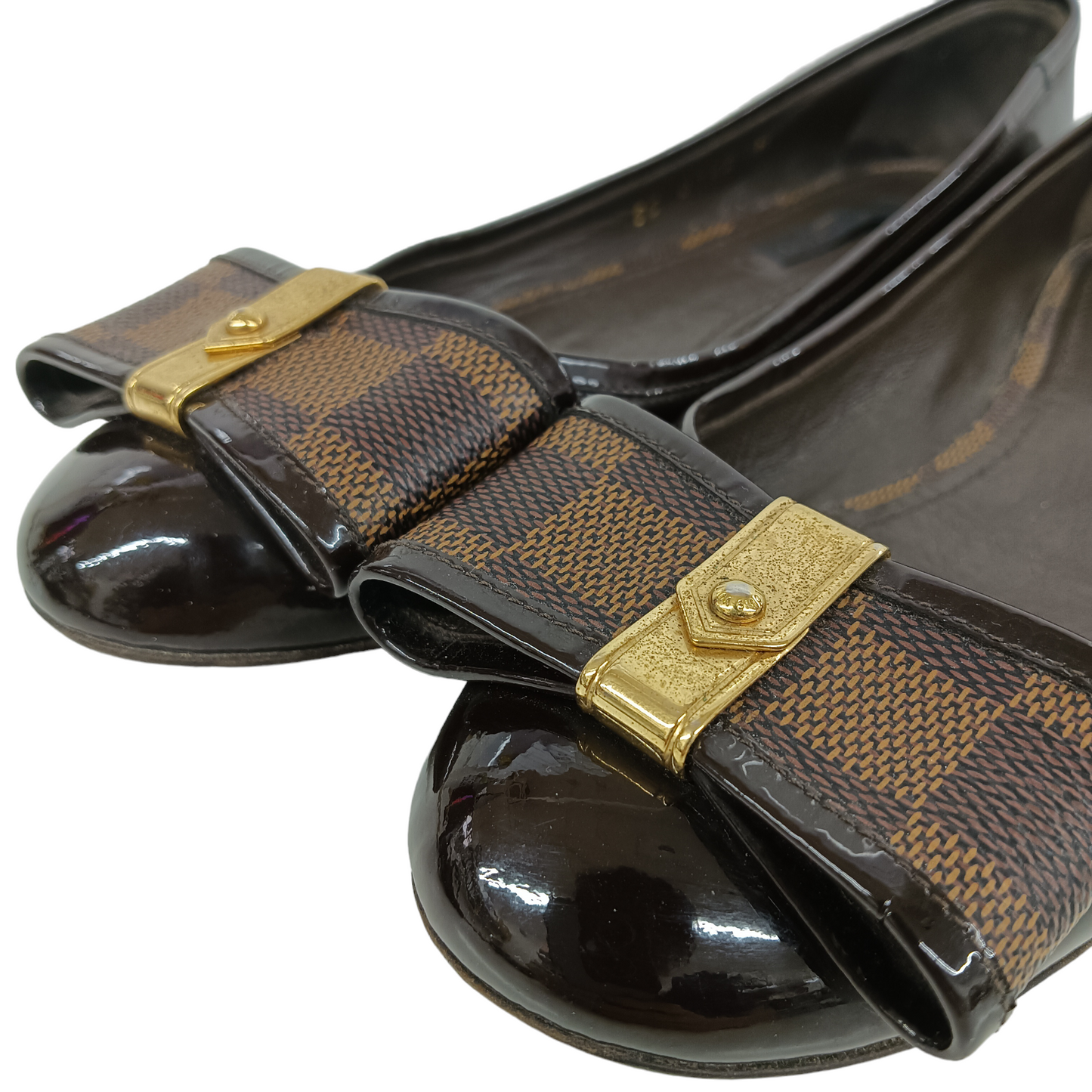 LOUIS VUITTON Pumps 36 Lady's Brown 0162 Damier