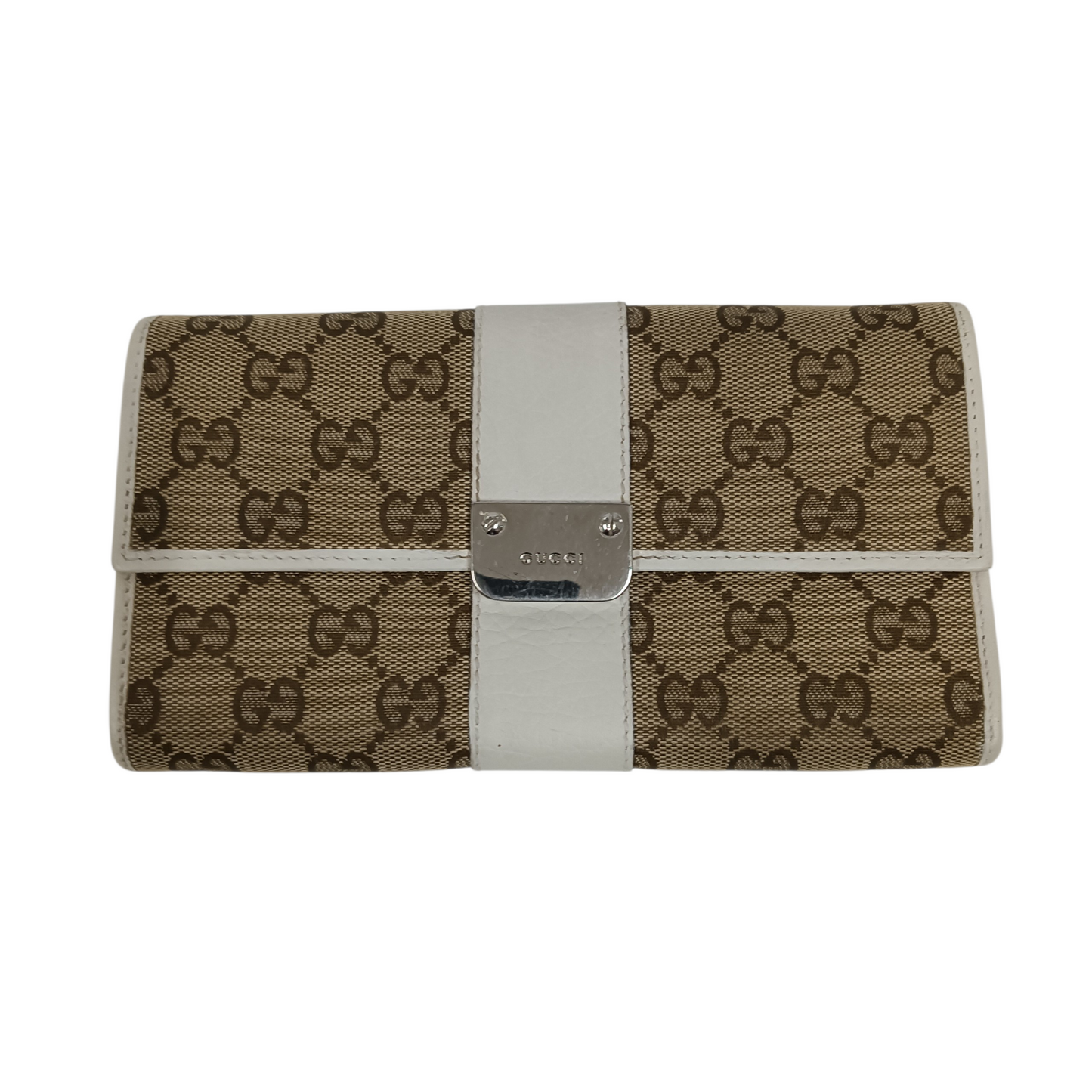 GUCCI Wallet 233028 Brow/White