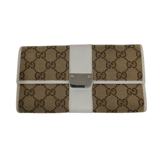 GUCCI Wallet 233028 Brow/White