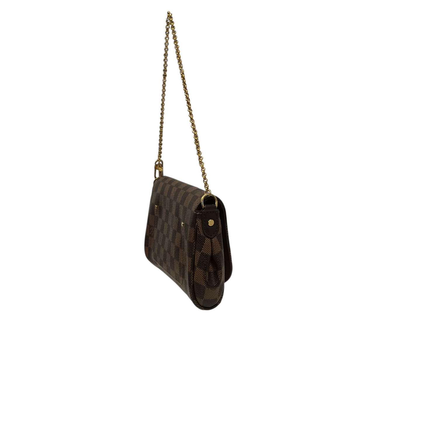 LOUIS VUITTON Shoulder Bag Damier N41129 Brown Scratch
