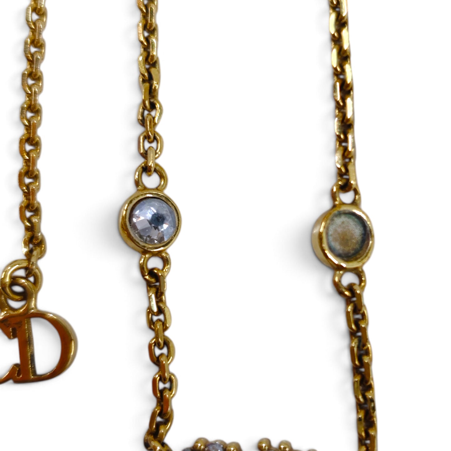Christian Dior Necklace Gold Rank B *without part*