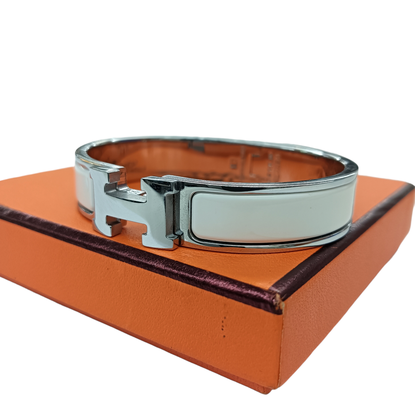 HERMES Bracelet Rank (B) Silver ST 0158