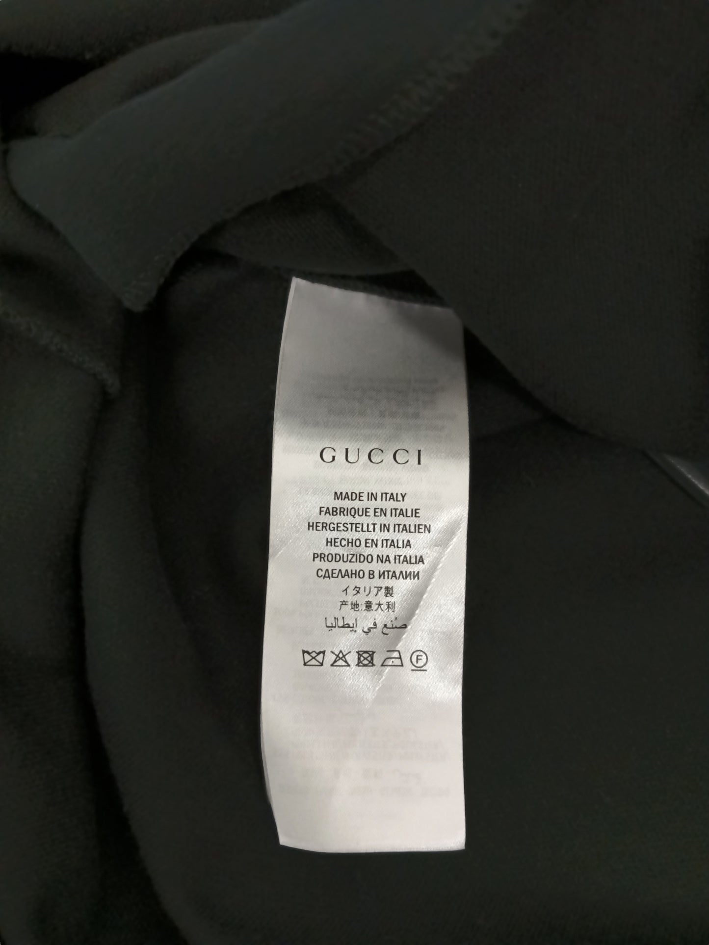 GUCCI ONE PIECE PARKA SIZE XL LADY'S BLACK SMAL DAMAGE 502307 *WITHOUT STONES