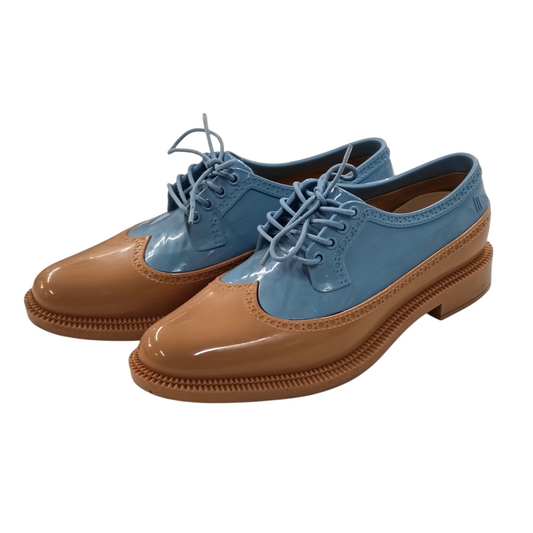Melissa Shoes Lady Size 35 Beige/Skyblue
