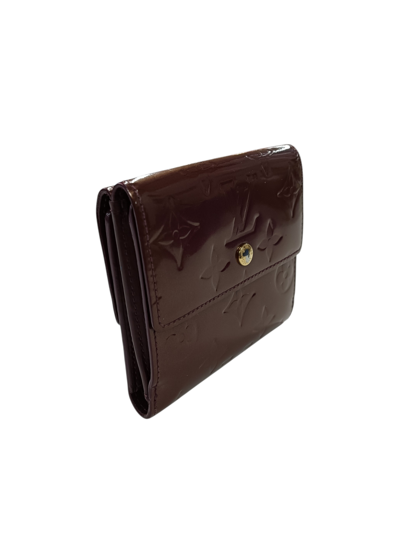 LOUIS VUITTON Wallet Vernis M91170 Bronze TH5017 Bifold