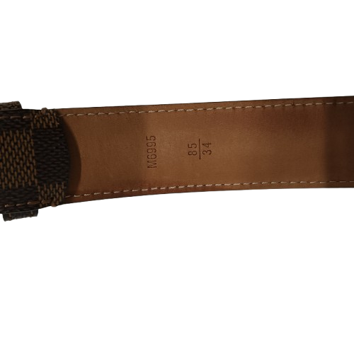 LOUIS VUITTON Belt 85/34 Damier Brown M6995 CA2111