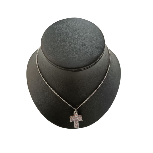 SWAROVSKI Necklace Cross Silver/Pink