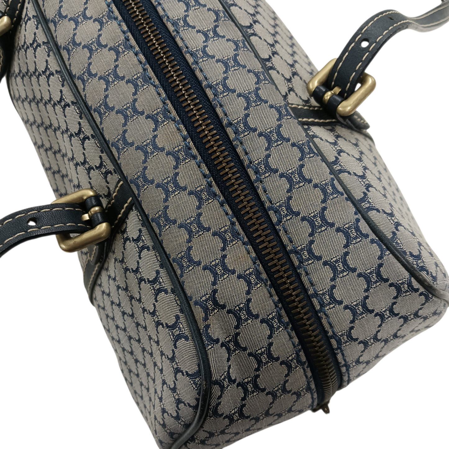 CELINE Shoulder Bag Macadam Mini Dome Canvas *Vintage Navy YS 00/55