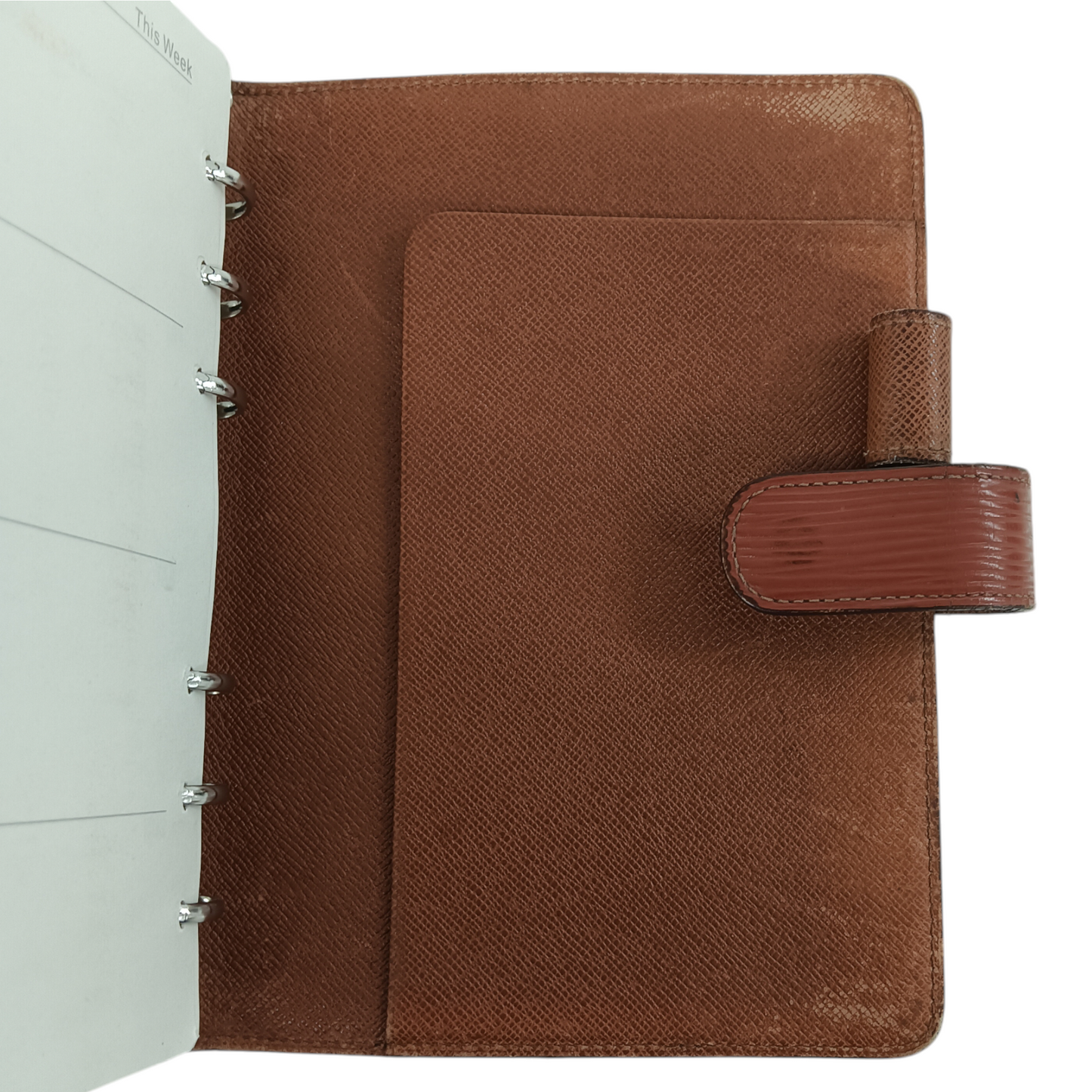 LOUIS VUITTON Notebook Cover Rank (CD) Brown*Damage SP0966