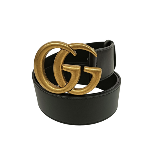 GUCCI Belt Black 400593/GG Marmont Wide