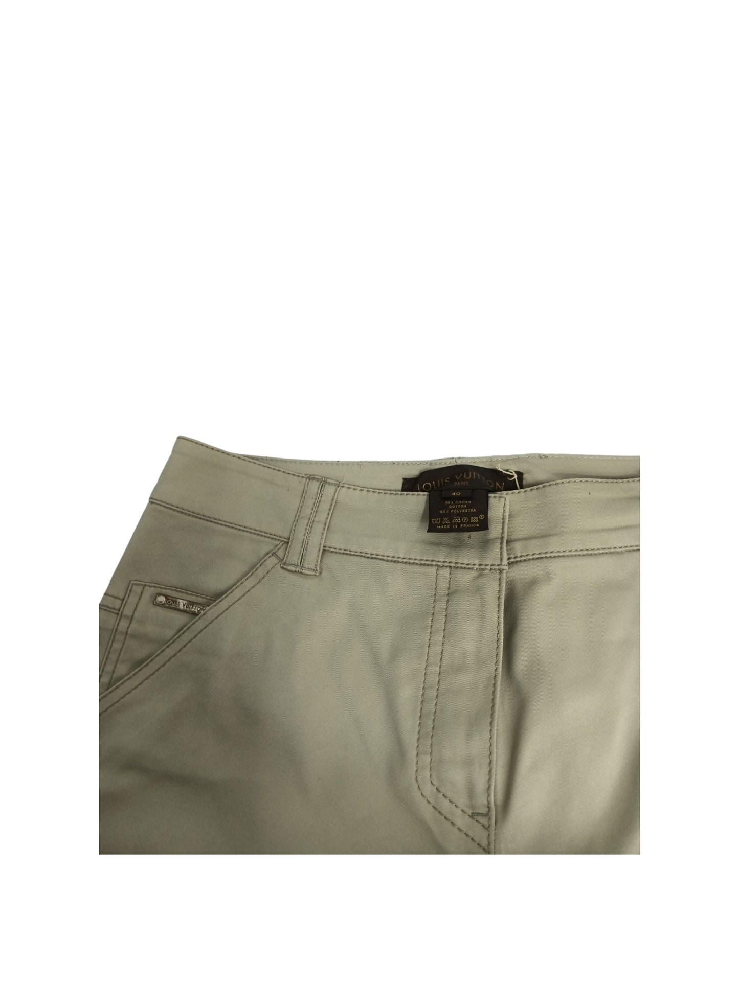 LOUIS VUITTON PANTS 40 LADY'S BEIGE STAIN