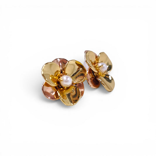 Kate Spade Earring Gold Flower Motif Rank B