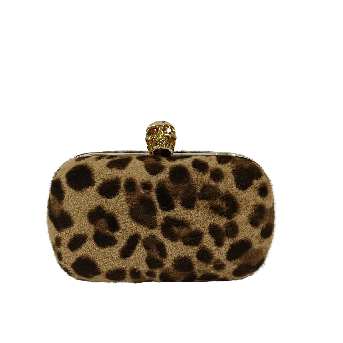 ALEXANDER McQUEEN Shoulder Bag 316426 Brown 000926 Skull/Leopard
