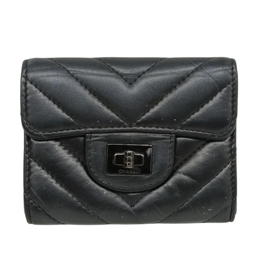 CHANEL Card Case Rack C Black Damage 25693603