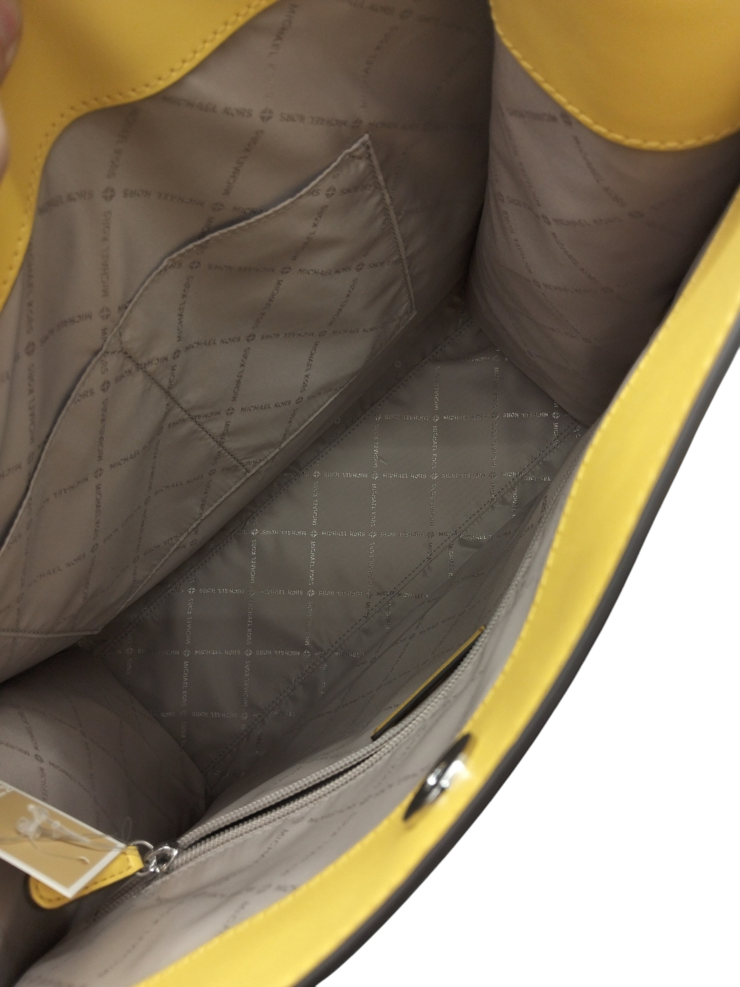 MICHAEL KORS 2WAY BAG WHITE/YELLOW 35T0SY9T78 UNUSED ITEM