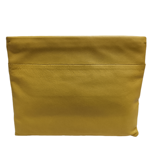 JIL SANDER NAVY Clutch Bag Yellow
