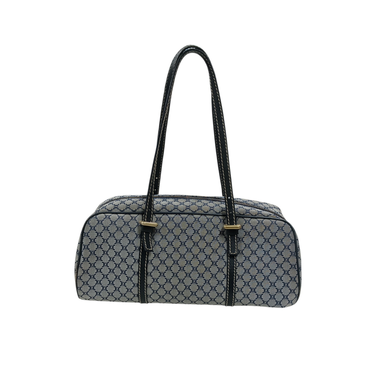 CELINE Shoulder Bag Macadam Mini Dome Canvas *Vintage Navy YS 00/55