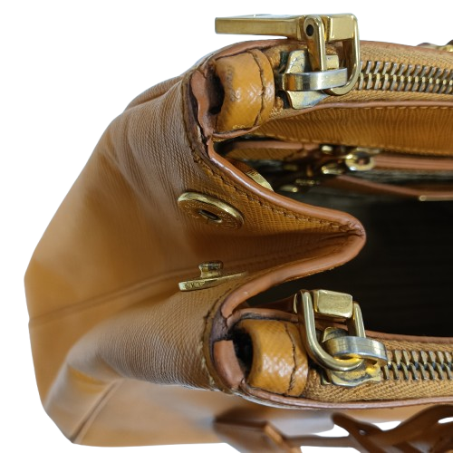 PRADA 2WAY Bag 1BA863 Mustard ***Damage